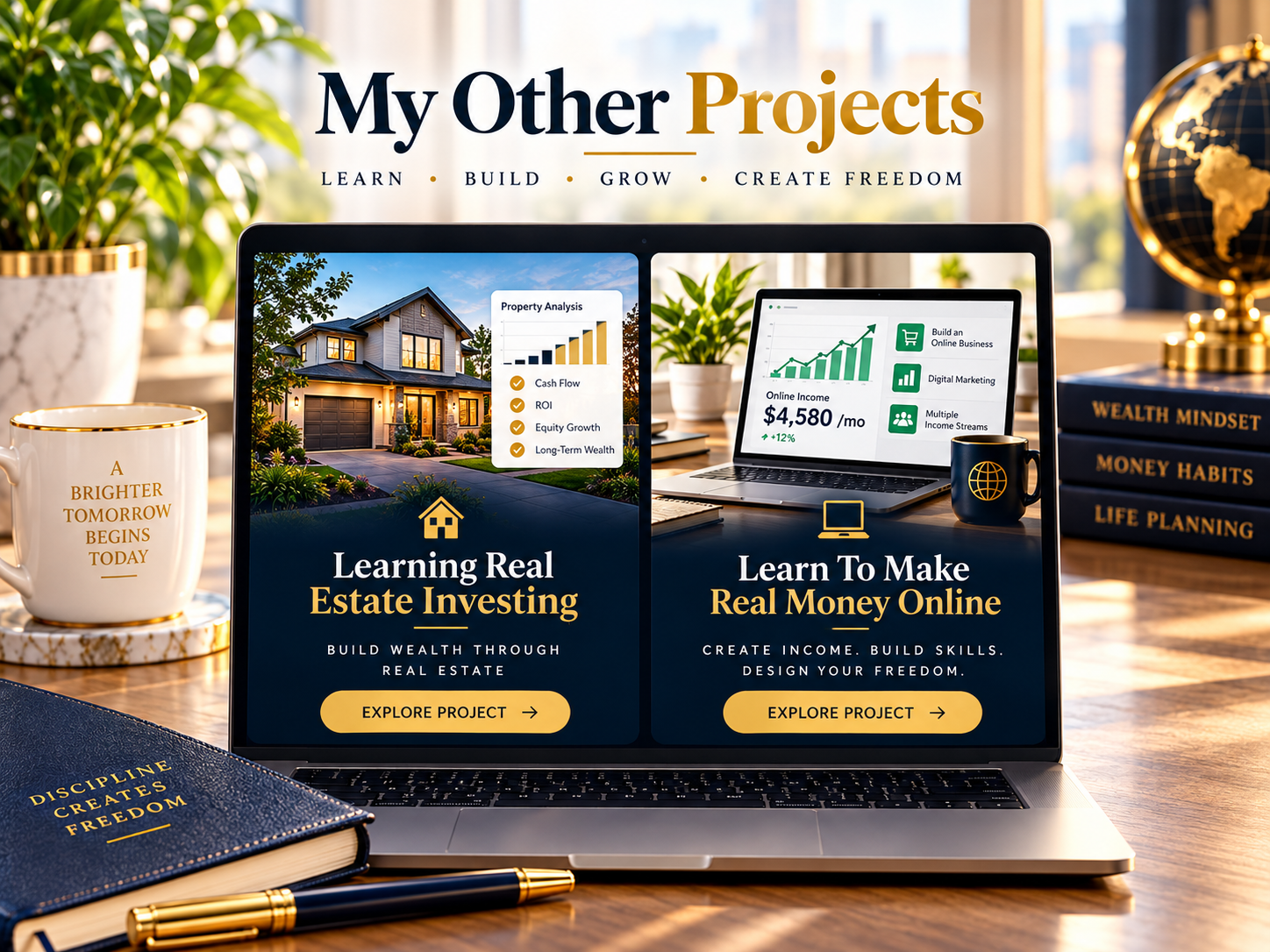 Learning Real Estate Investing and Learn To Make Real Money Online projects